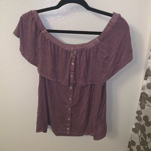 American Eagle Mauve Off the Shoulder Soft & Sexy